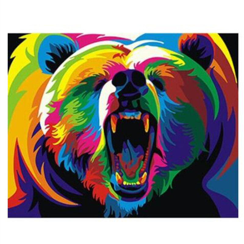 Animal Art Paint By Number Painting Home Decoration DIY Adult Zero Based Hand Painted Frameless Canvas Poster Special Gift
