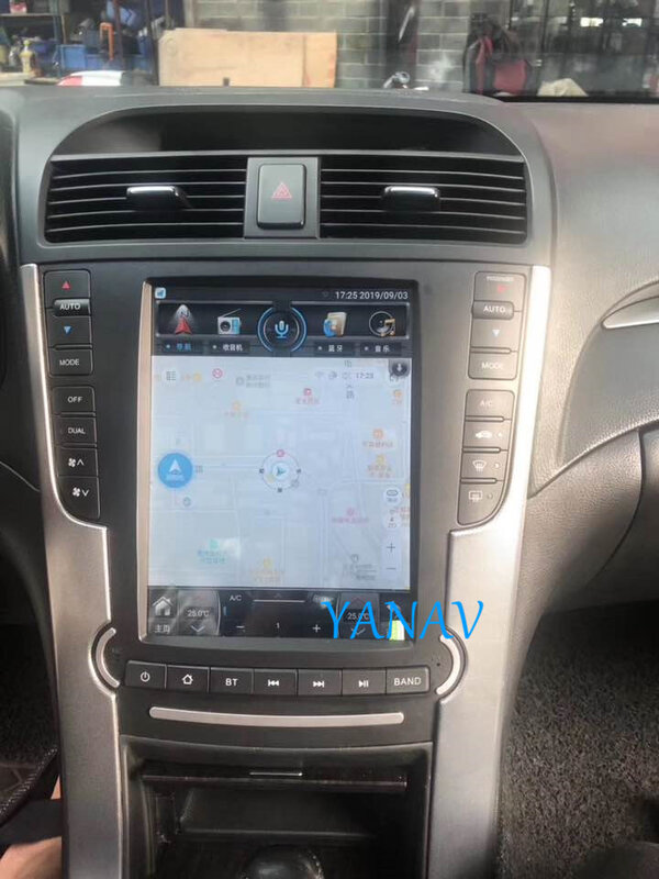 Autoradio Tesla, lecteur multimédia, vidéo, DVD, écran vertical, navigation GPS, stéréo, pour voiture Honda acura TL (2006 – 2018)