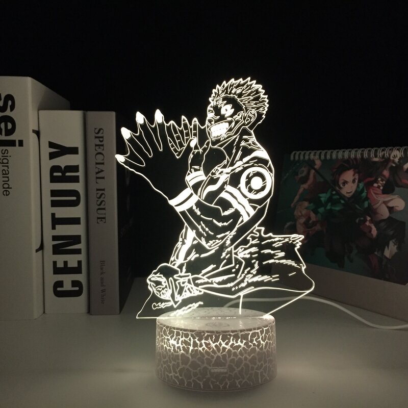 Аниме лампа juютсу Kaisen, светодиодный ночник Ryomen светильник, ночник для подарка на день рождения, ночсветильник для комнаты, настольная лампа,...