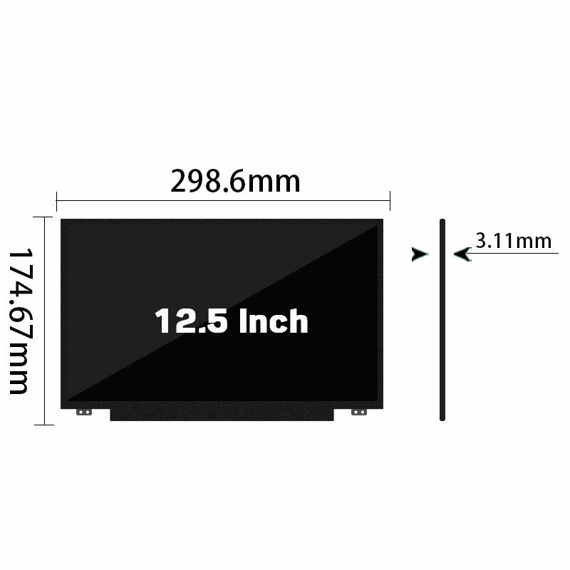 Pantalla LCD Original LVDS de 12,5 pulgadas, resolución 1366x768, brillo 300, contraste 800:1, M125NWR1 R2