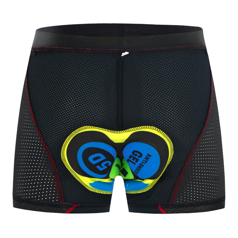 WOSAWE-pantalones cortos de ciclismo con almohadillas para hombre, ropa interior de Gel 5D, transpirable, secado rápido, 2022