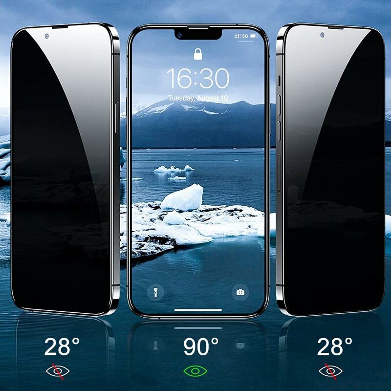 Proteção de tela de privacidade de 3 pces para iphone 12 pro max 13 11 pro vidro anti-espião máximo no iphone xr xs 7 8 mais se padrão shipphing