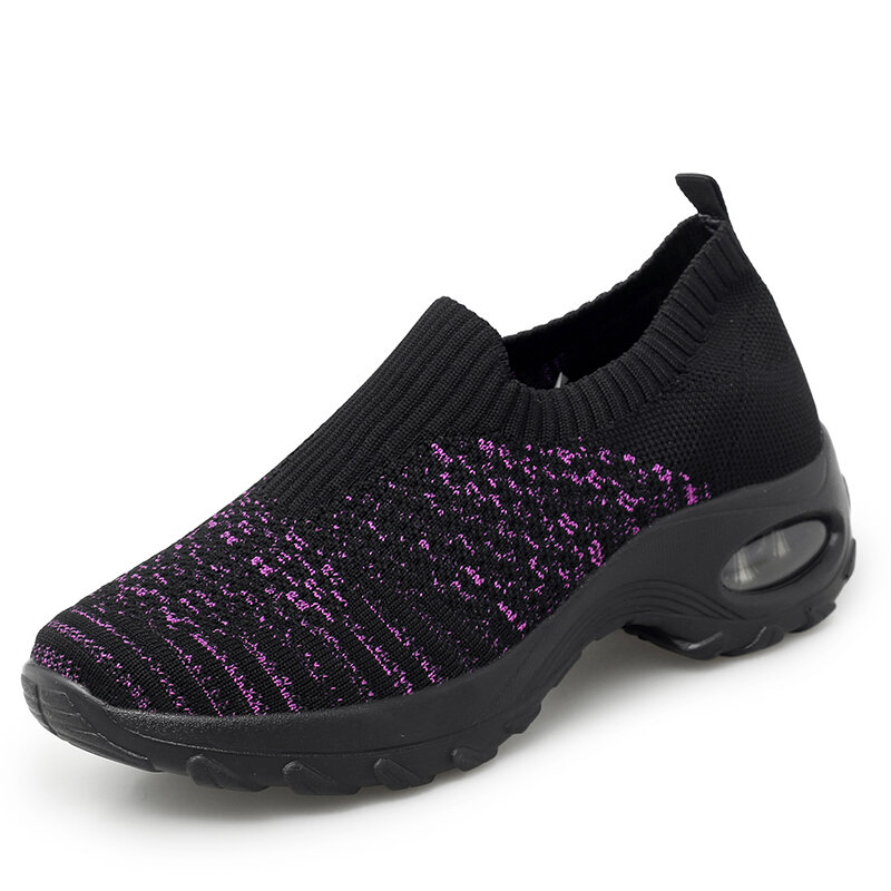 Женская сетчатая обувь, летняя, модная, повседневная, на плоской подошве, с технологией Flyweave, 2020