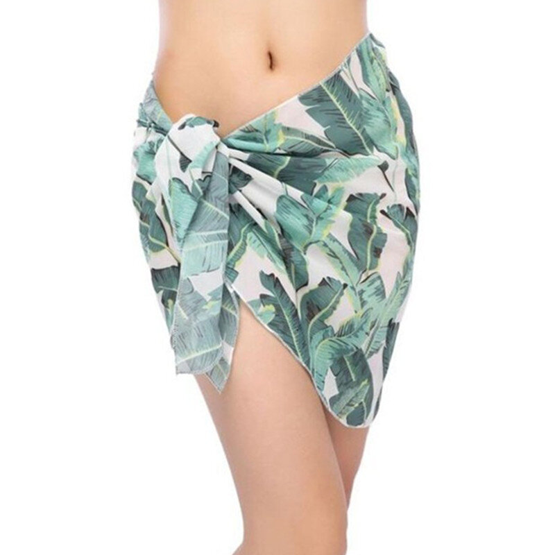 2021 المرأة الأزهار تنورة الشاطئ ملابس الشاطئ مثير تنورة قصيرة sarong بيكيني رداء علوي شال تنّورة ملفوفة ملابس الصيف تنورة قصيرة