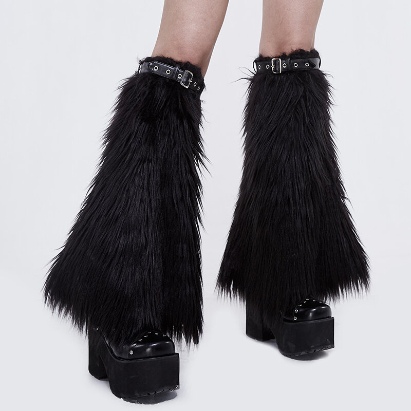 Devil Fashion Punk Women Sexy Black Leggings Artificial Wool Rock Style for Party