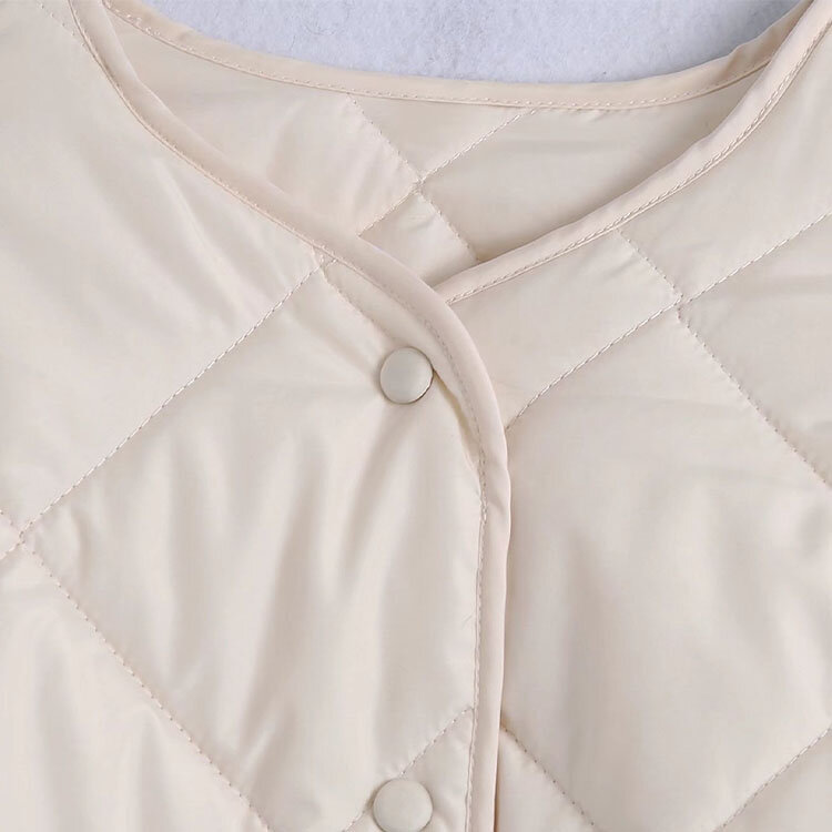 2021 herbst Neue frauen Lange-ärmeln Mesh Baumwolle Kleid einreiher Taschen Dekoration Damen Baumwolle Jacke