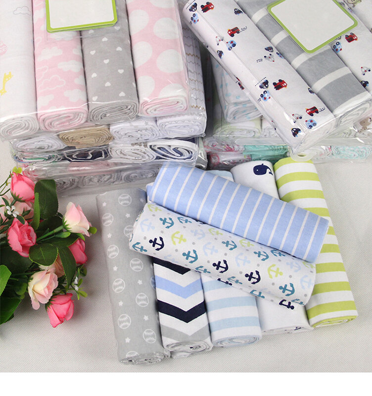 Couvertures pour bébé 100% coton, couches en mousseline pour nouveau-né, photographie pour enfants, 4 pièces/lot