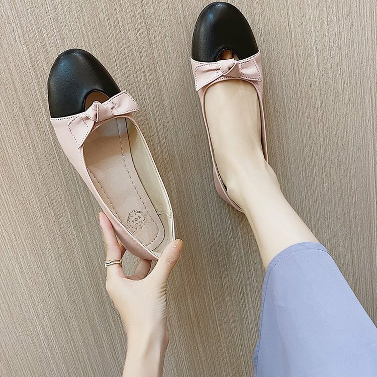 2021 Sepatu Flat Fashion untuk Wanita Sepatu Boat Slip-On Flat Wanita Sepatu Kantor Wanita Lembut Nyaman