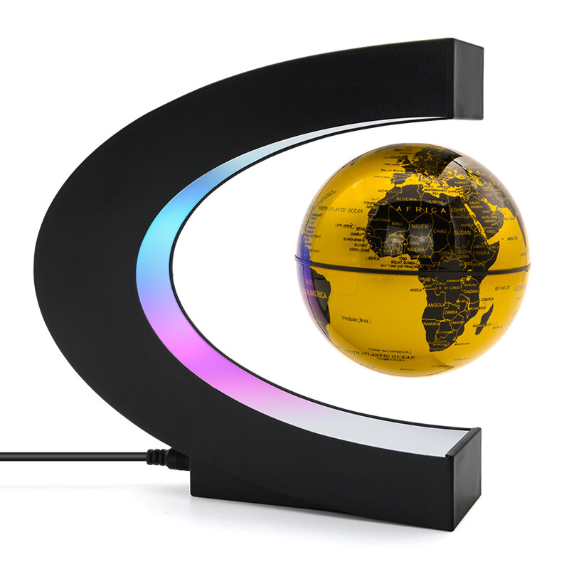 Magnetic Levitation Globe NightลอยWorldแผนที่Ballโคมไฟแสงสำนักงานตกแต่งบ้านTerrestrial Globeโคมไฟ