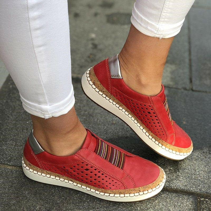 Leather Loafers Casual Shoes Women Slip-On Sneaker Comfortable Loafers Women Flats Tenis Feminino Zapatos De Mujer