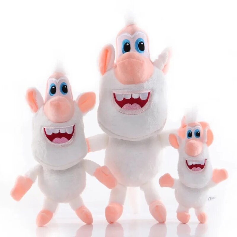 38cm rosja Cartoon mały biały świnia pluszowa zabawka biała małpa miękka bawełniana lalka figurki zabawki Cooper Booba Buba pluszowe zabawki