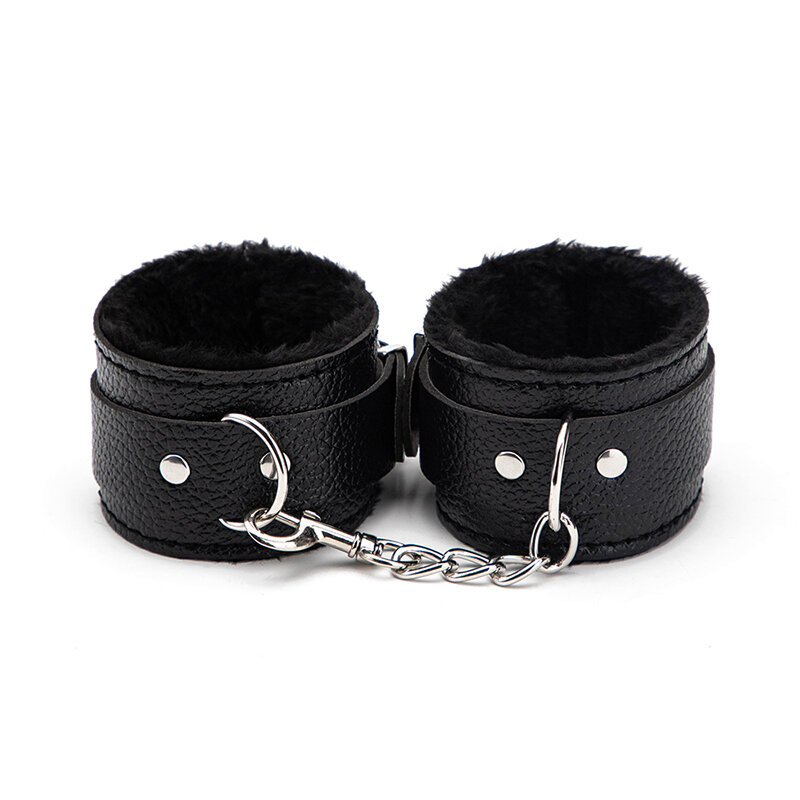 18 PCS Sex BDSM Collar Handcuffs Whip Erotic Sex Toys For Couples Adult Games Black Leather Bondage Kits Sex Shop Para Casais