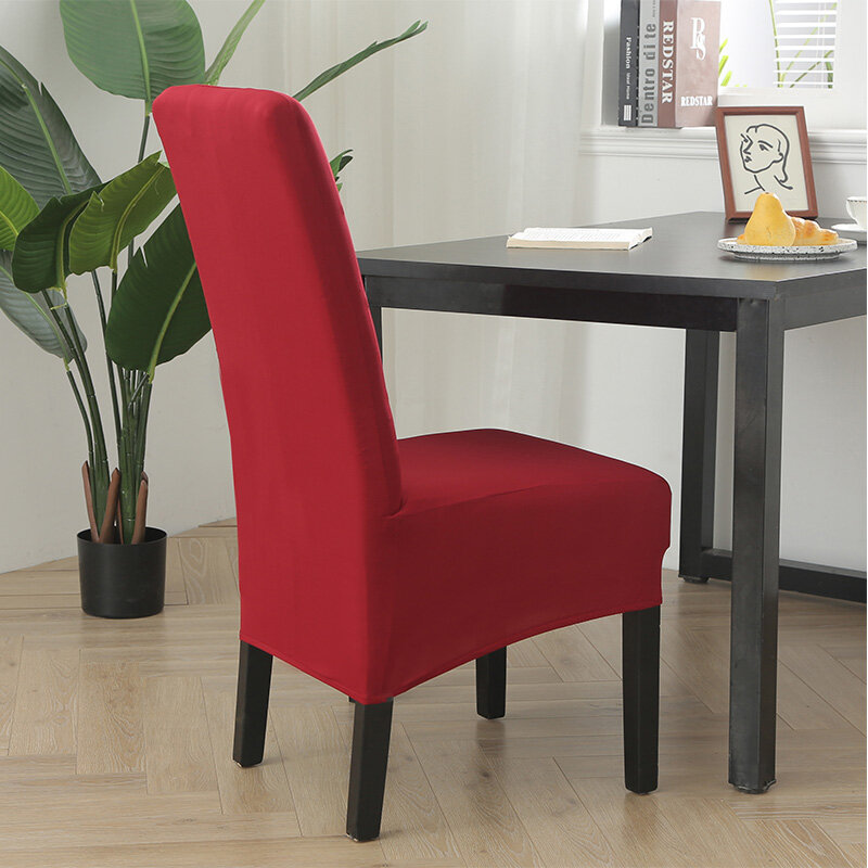Żakardowa bardzo duża XL pokrowiec na krzesło do jadalni Stretch elastan elastyczna długa krzesło z oparciem pokrowiec na krzesła bankiet kuchenny