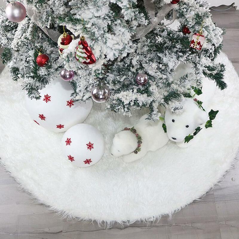 Tappeto Bianco per Albero di Natale KATELUO Gonna Albero di Natale Ideale per Decorazione di Festa di Natale Copertura per Albero di Natale Casa Festa Natale Vacanze 78cm