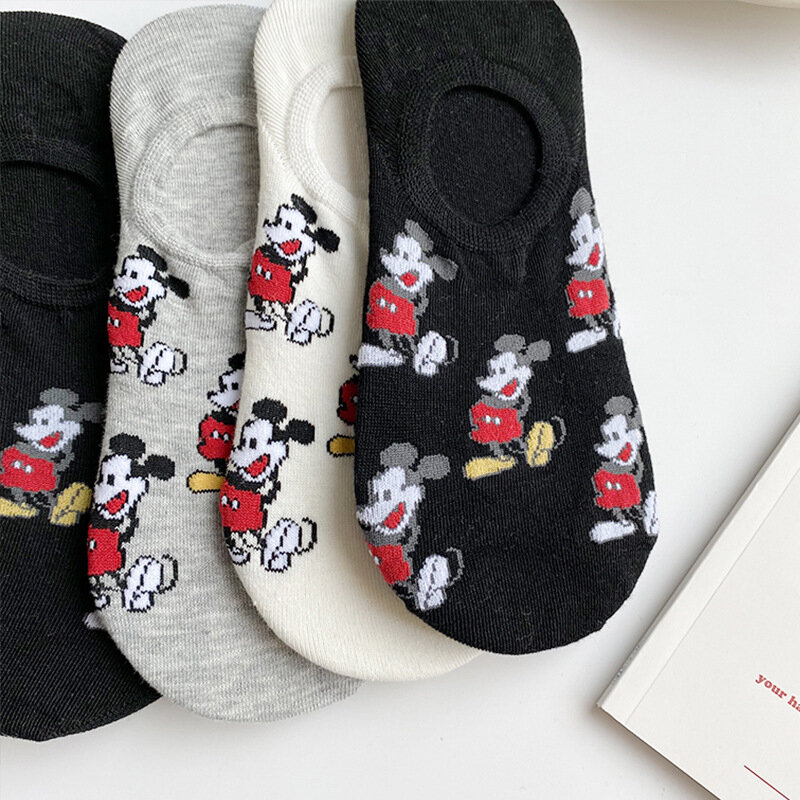 1 paire Le Nouveau Disney figure D'anime D'été Mickey Minnie souris chaussette Dessin Animé décontracté xxx garçon et filles Princesse chaussettes min