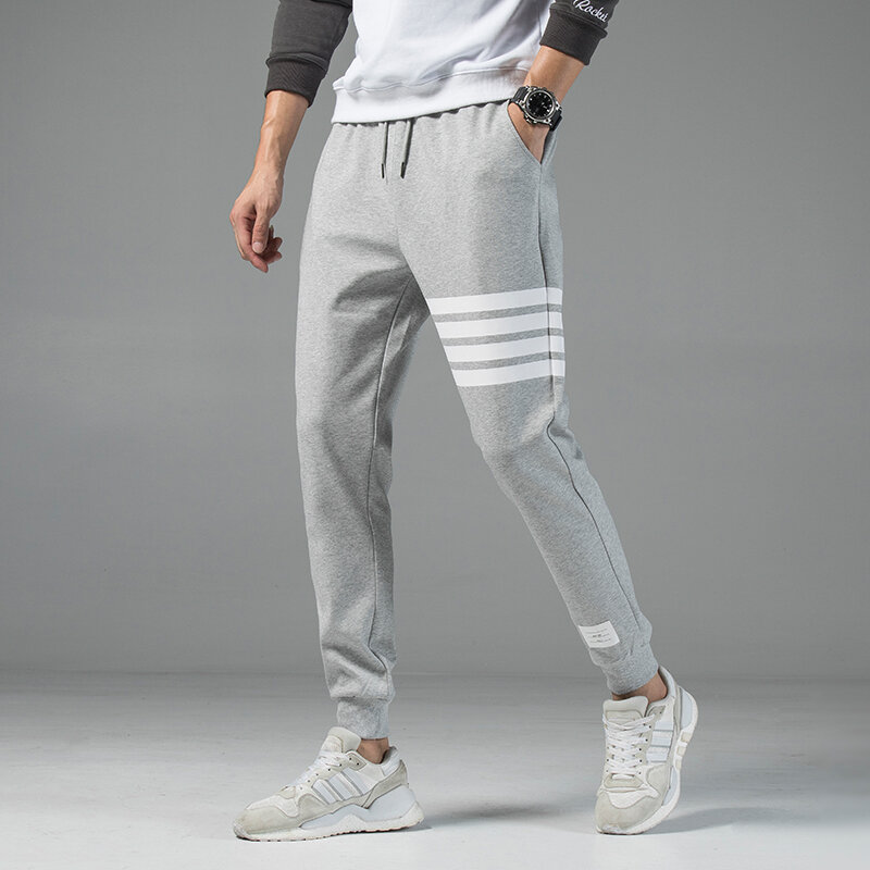 2020 New Cotton Hip Hop Men's streetwear Pants Fashion Pencil Pants Men ankle-length Drawstring Trousers For Men Casual Joggers