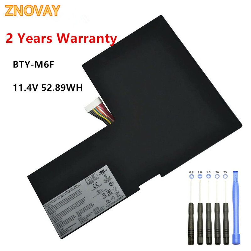 ZNOVAY BTY-M6F batterie d'ordinateur portable pour gelée GS60 2PL 2QE 6QE 6QC 6QC-070XCN MS-16H2 11.4V 4640MAH/52.89WH batterie d'ordinateur portable