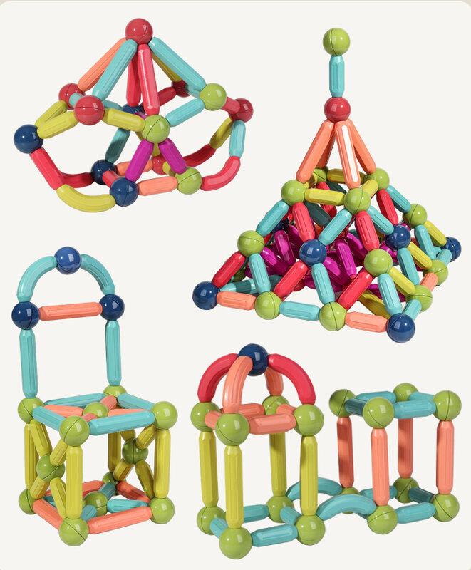 Dzieci magnetyczny konstruktor blok projektant zestaw patyczek magnetyczny pręt klocki zabawki edukacyjne Montessori dla dzieci Boy Girl