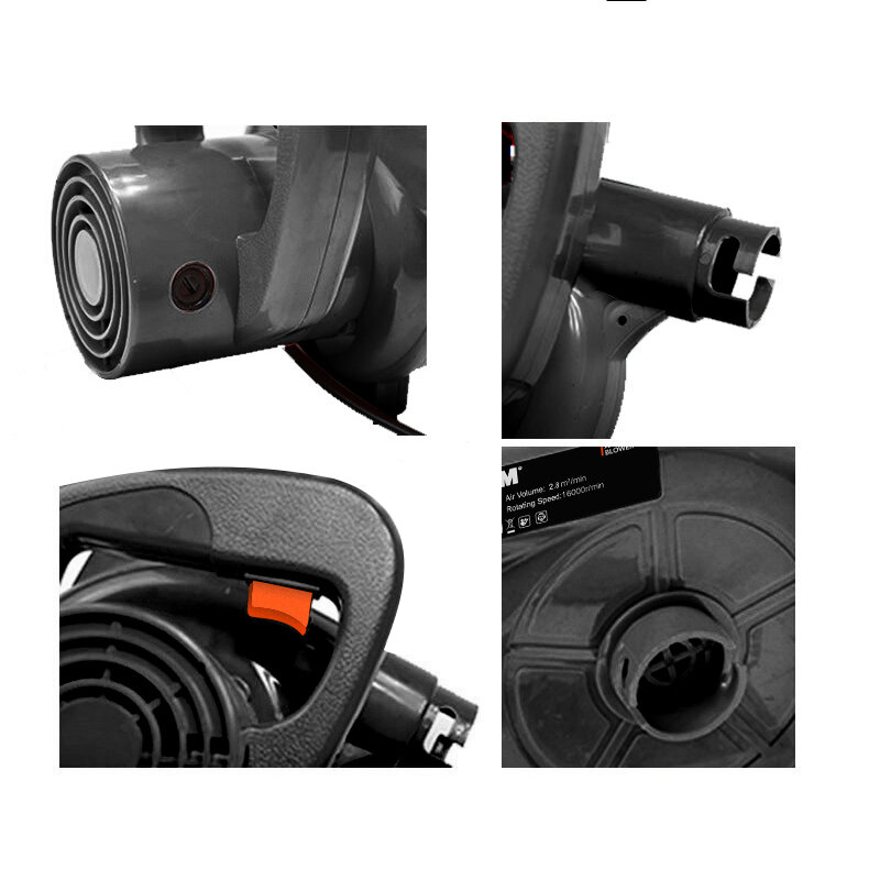 Lomvum-ventilador de ar elétrico, 1000w, soprador de limpeza, aspirador de pó, limpador de carro doméstico, mini escova de carbono, 220v