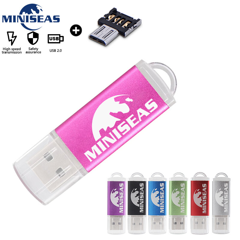 Miniseas mini USB Flash Drive ความจุจริงความเร็วสูง 8GB 16GB 32GB ไดรฟ์ปากกาไดรฟ์หน่วยความจำ USB Stick ไดรฟ์ปากกาไดรฟ์ Pendrive ส...