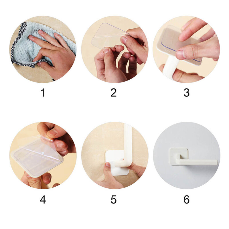 1/2 pièces cuisine porte-serviettes en papier auto-adhésif sans ongles sous armoire rouleau support tissu cintre support de rangement pour salle de bain toilette
