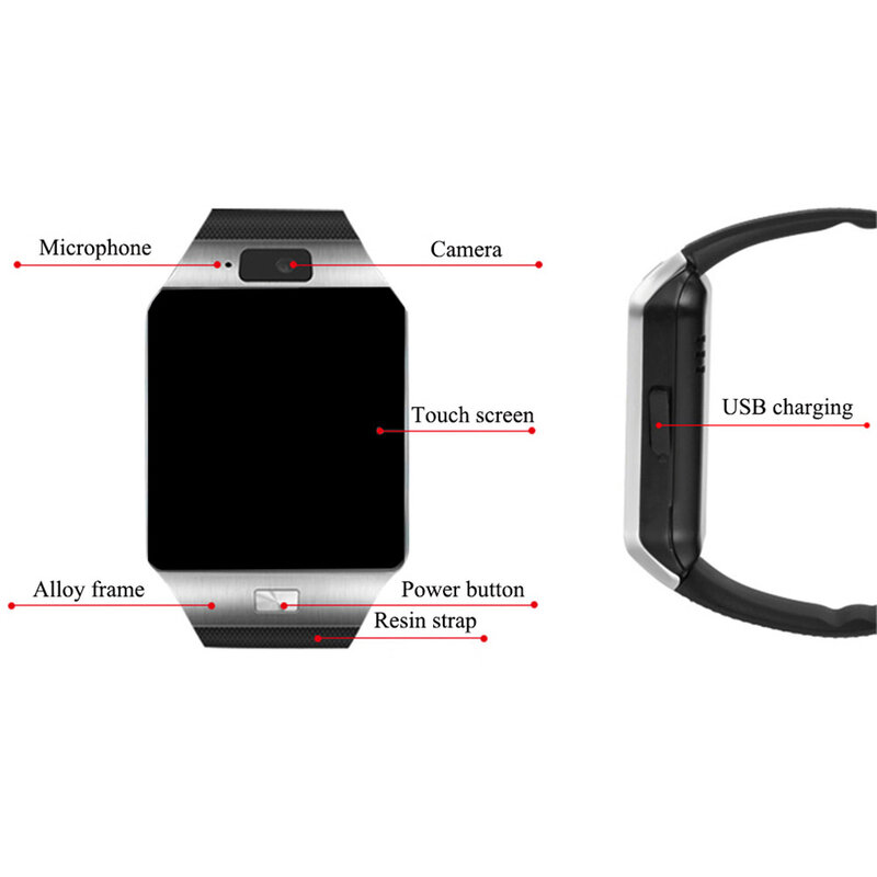 Montre connectée Q18 pour Xiaomi et Android, bracelet connecté avec Bluetooth, carte SIM, moniteur d'activité physique et de fréquence cardiaque, pour hommes et femmes