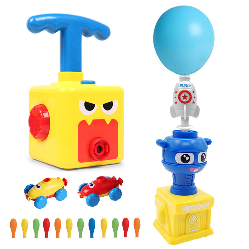 Coche de juguete con globos de energía para niños, juguete educativo de ciencia, experimento, coche con energía de aire inercial, regalo de Navidad para año nuevo