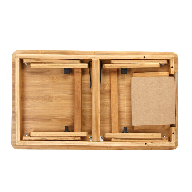 Bamboe Vouwen Laptop Opvouwbare Benen Schoot Bureau/Bed Tray Fit Voor 17 In Laptop