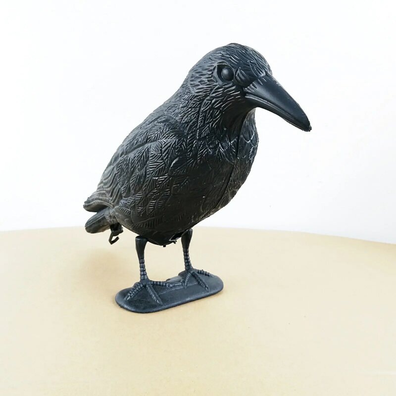 Cuervo de imitación, cuervo negro, repelente de aves, Control de plagas Natural, cuervo negro, decoración terrorífica para suministros de fiesta