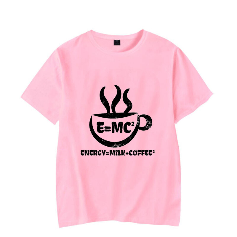 Energy = milk + coffee T-shirt stampata marchio di moda uomo Streetwear camicia sportiva Casual o-collo maschile T-shirt oversize Camiseta