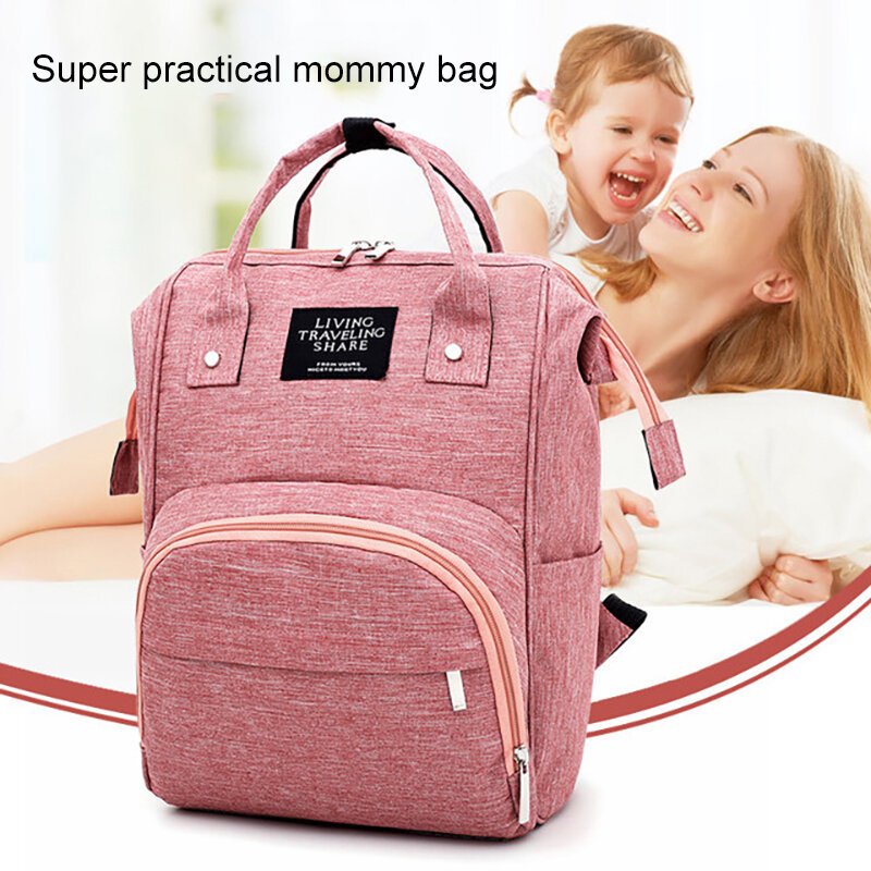 패션 기저귀 가방 엄마 엄마 기저귀 가방 아기 가방 여행 배낭 베이비 케어를위한 다기능 방수 간호 가방