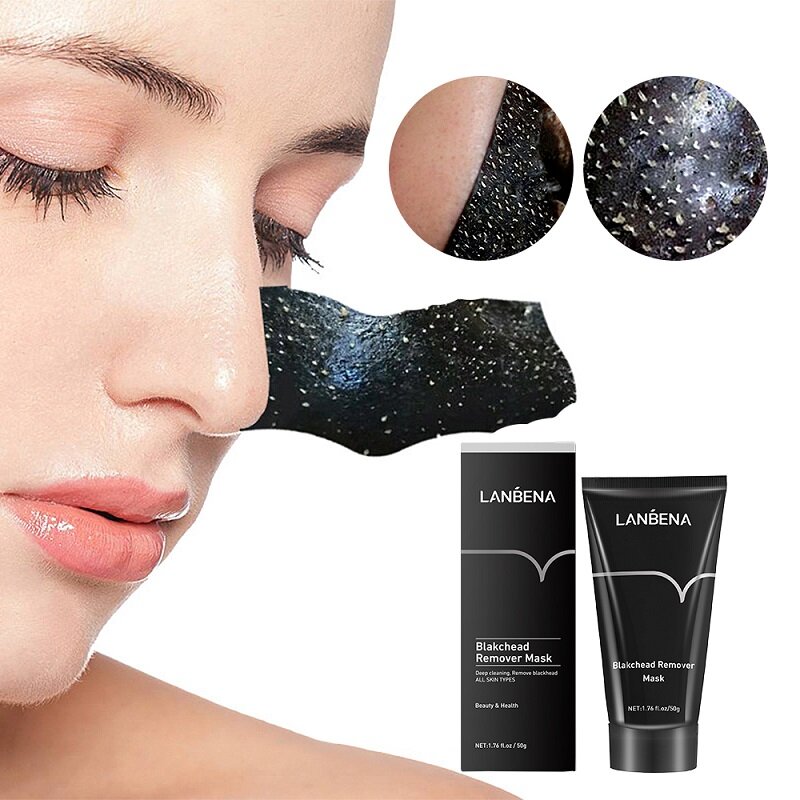 LANBENA Blackhead Remover Mask Bamboo Charcoal Nose Peeling Masks Cleaning Shrink Pores Remove Black Dot Strip Sticker Skin Care