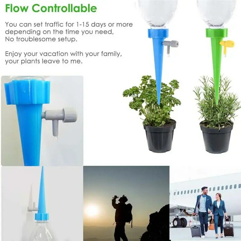 1/6/12PCS Auto Drip Irrigation Watering System Dripper Spike Kits Garden Household Plant Flower Automatic Waterer Tools