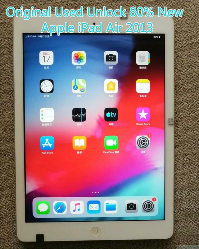 Apple-IPad air 2013, wifi, 9,7 ", desbloqueo, gris, Color plateado