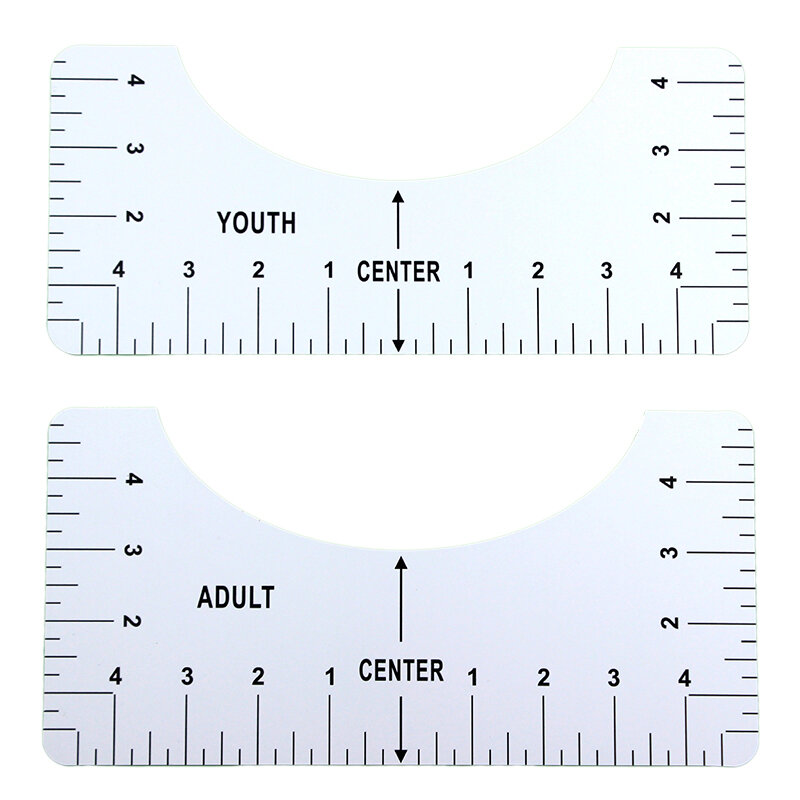 Cztero-w-jednym podkoszulek przewodnik linijka okrągłe narzędzie do kalibracji szyi dziecko i dziecko narzędzie wyrównujące linijka 4 zestawy