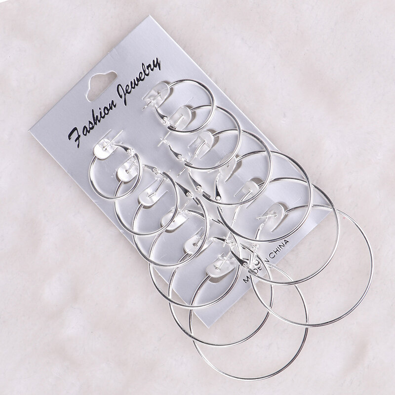 12 paia di orecchini a cerchio in oro Set orecchini a cerchio grande orecchini di gioielli di moda per le donne orecchini coreani con Clip per l'orecchio Steampunk