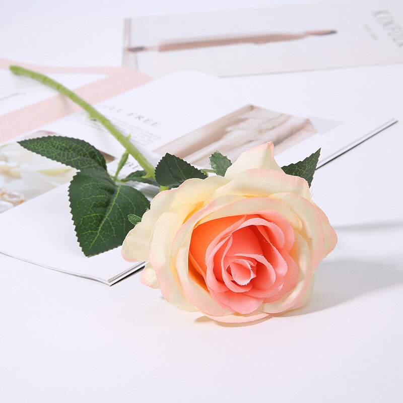 Фиолетовая имитация розы Европейская красная роза Свадебная Невеста держит шерстяные цветы украшение для дома искусственные цветы