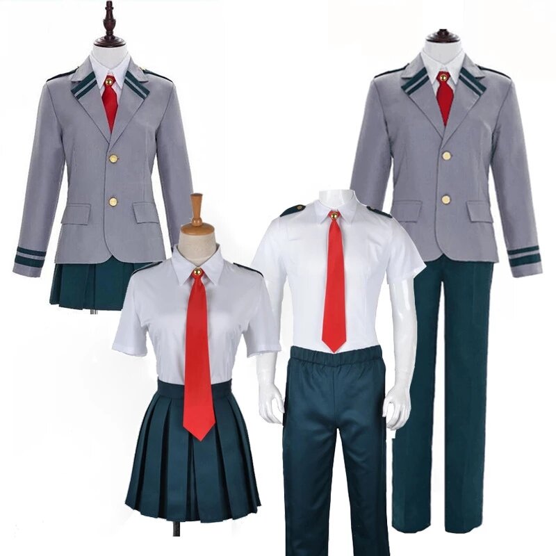 2021 Hot New Todoroki Shouto School Uniform Boku no Hero Academia Cosplay Costume Ochaco Uraraka Summer School Suit Full Set