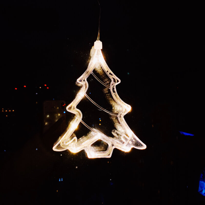 عيد الميلاد نمط الجنية عطلة ضوء مرنة معلقة ستار أجراس مصباح قمري ديكور لعيد الميلاد عطلة الزفاف Brithday نافذة المنزل