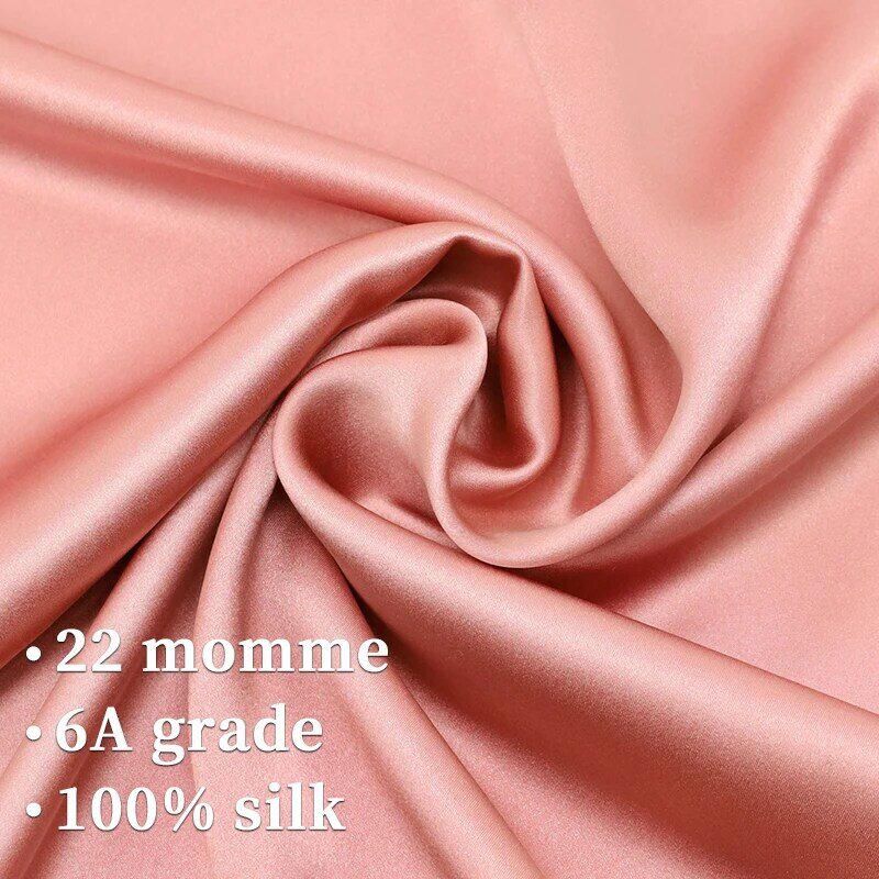 Housse de coussin en soie Pure 100%, taie d'oreiller avec fermeture éclair, couleur unie, luxe, taille Standard Queen, série manspil rose