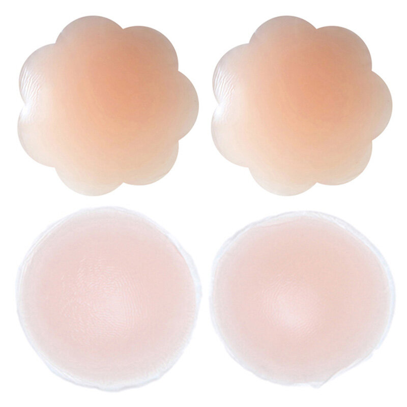 1 Pair Women Nipple Cover Reusable Nipple Covers Charm Boob Tape Silicone Breast Sticker Pezon Woman Accesoires