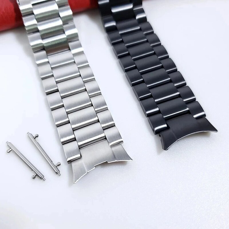 Часы Geen Hiaten Rvs Strap Voor Samsung Galaxy Horloge 4 Klassieke 46Mm 42Mm Watch4 40Mm 44mm Wrist Band Gebogen End Metalen
