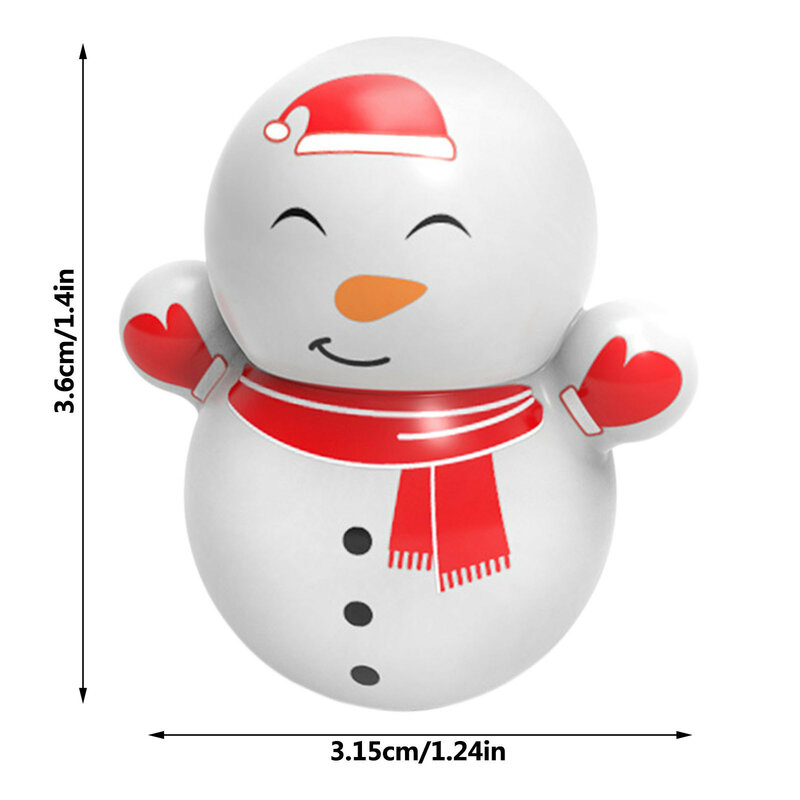 Kerst Mini Sneeuwpop Tumbler Speelgoed Klassieke Leuke Grappige Kids Fashion Geschenken Mooie Leren Educatief Speelgoed Gadgets Jongens Meisjes