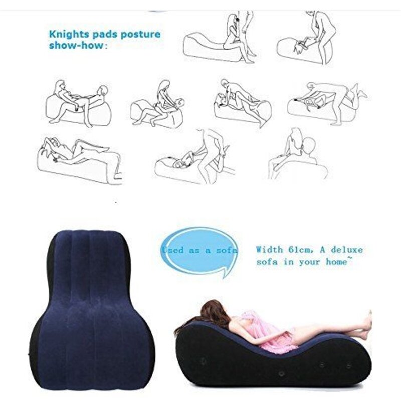 S-نوع موقف سرير قابل للنفخ مرتبة هوائية أريكة كرسي قابل للنفخ للزوجين عاشق الجنس لعب عدة الكبار المثيرة لعبة المنزل السفر