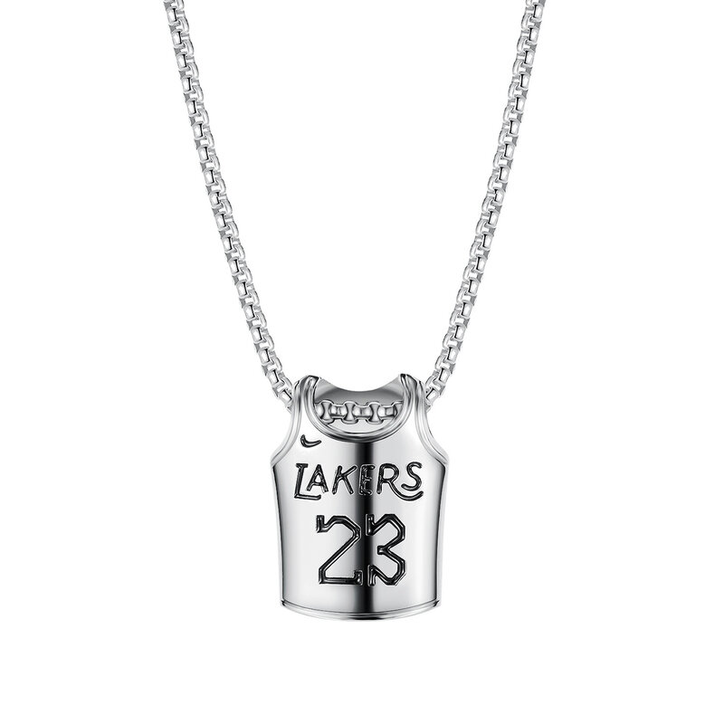 Megin-collar de acero inoxidable para hombre y mujer, cadena con colgante de titanio, número 23, baloncesto, superestrella, Kob Laker, joyería de regalo