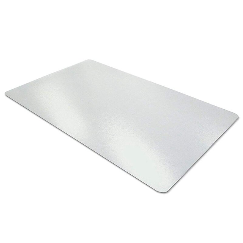 투명 책상 패드, 35.5 인치 X 17.7 인치, 미끄럼 방지 질감 PVC 부드러운 책상 쓰기 매트 둥근 가장자리 책상 보호대