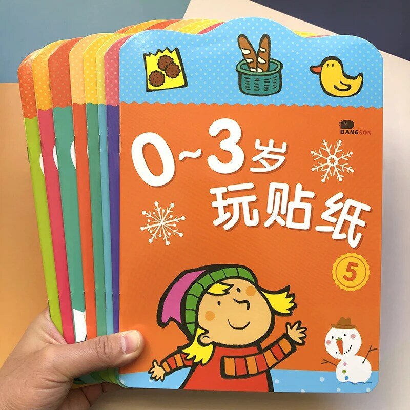 3200 Sheets Cute Anime Stickers Children's Concentration Training Sticker Book All 18 Volumes Baby Student Stickers Child Books
