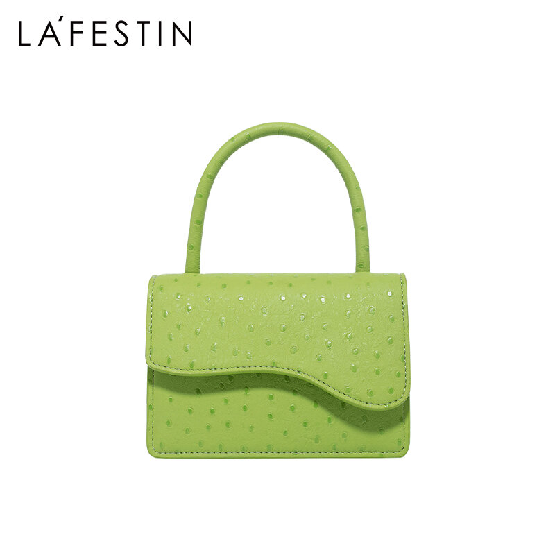 LA FESTIN 2021 New Fashion piccola borsa Design di lusso modello di struzzo borsa a tracolla a tracolla Trend piccola borsa quadrata portatile