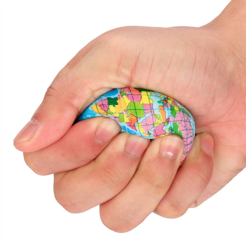 Alívio do estresse mapa do mundo bola de espuma atlas globo bola de palma planeta terra bola brinquedos para crianças meninas meninos aniversário presente do feriado brinquedo