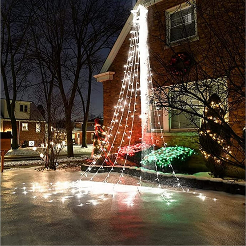 شلال دش النيزك المطر سلسلة أضواء LED عيد الميلاد اكليل Led عطلة حديقة أضواء الزخرفية للمنزل جارلاند الستار